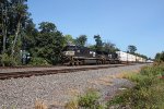 NS 4649 and 4308 take an intermodal train West